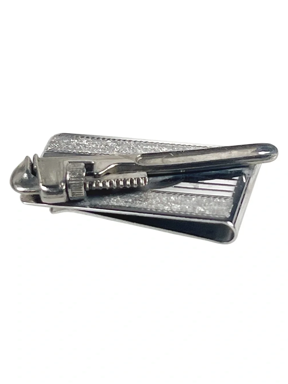 Vintage Pipe Wrench Silver Tone Money Clip Plumber Handyman Construction